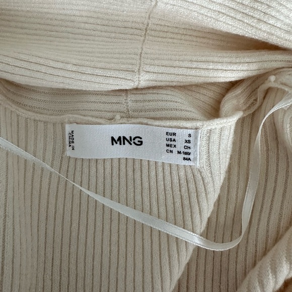 Mango Ribbed Long Cardigan - Cream - Picture 5 of 5